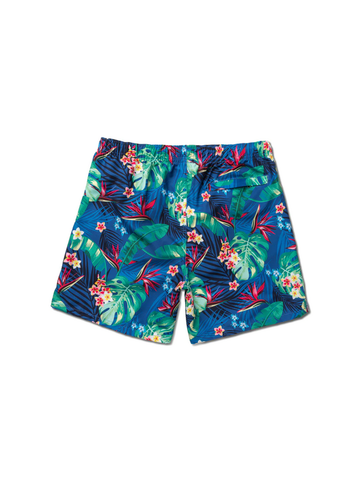 Blåmönstrade Panos Emporio badshorts för män