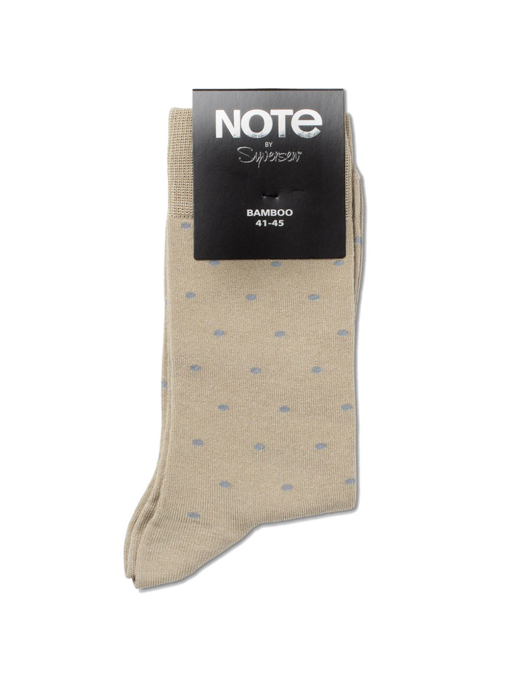 Prickig Beige Note Bamboo Sock