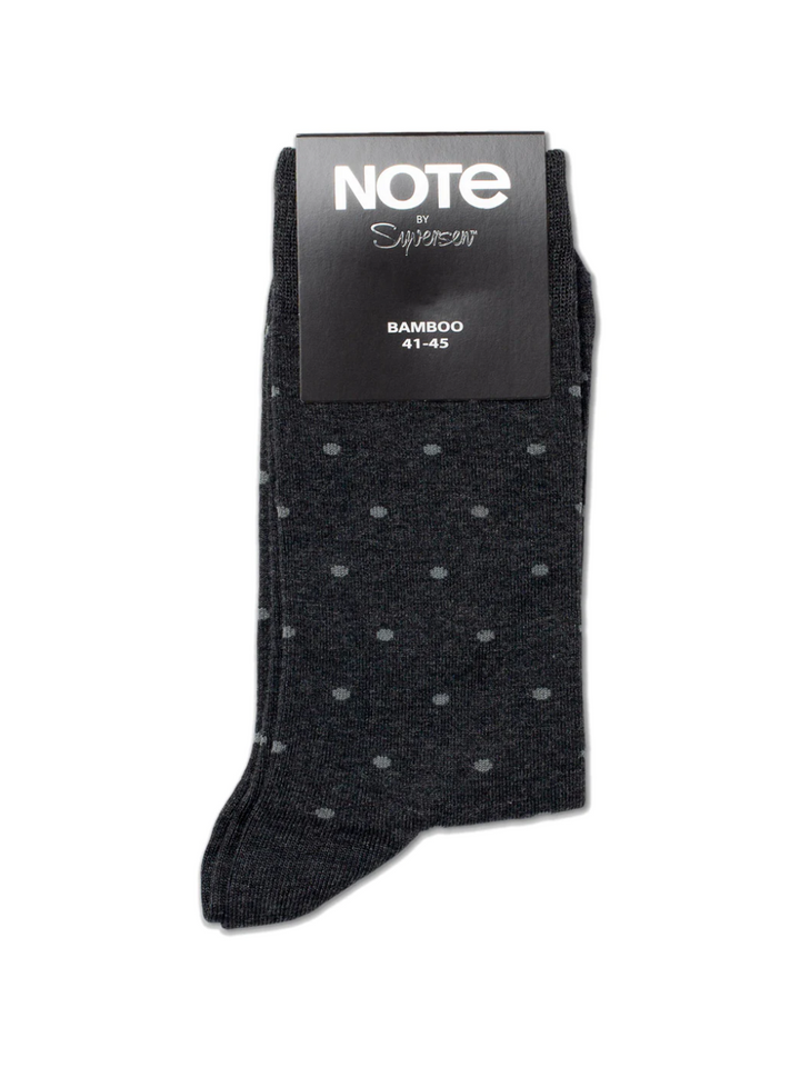 Dotted Charcoal Note Bamboo Sock