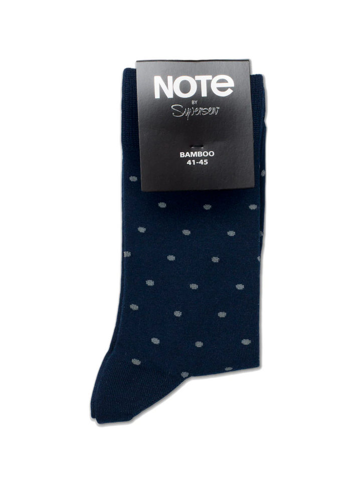 Prickig Mörkblå Note Bamboo Sock