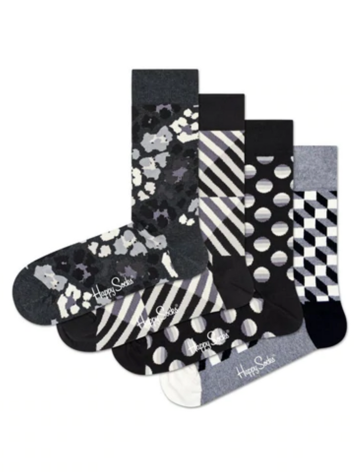 Svart och vit Happy Socks presentförpackning för honom