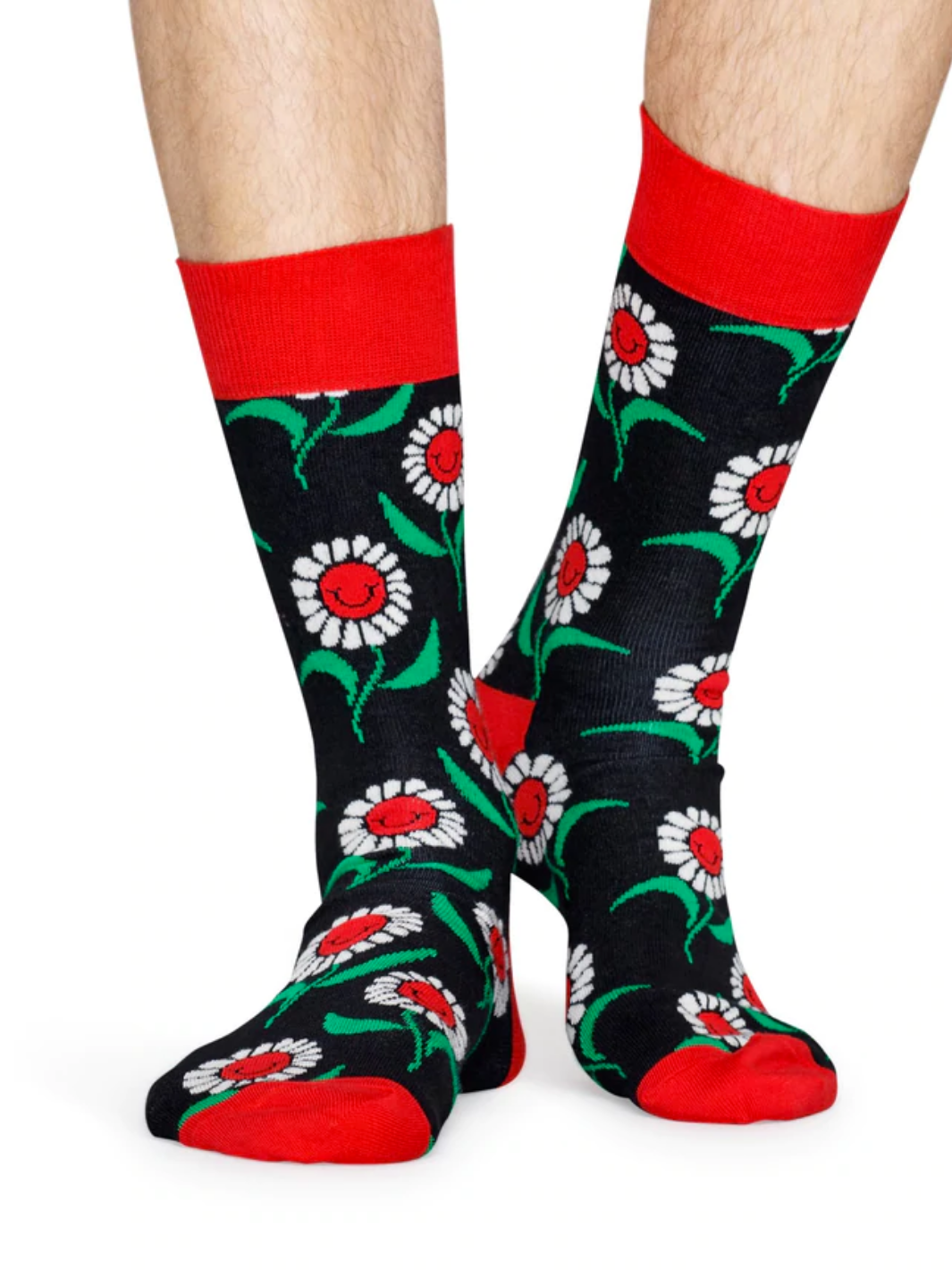 Röda blommiga Happy Socks för honom och henne