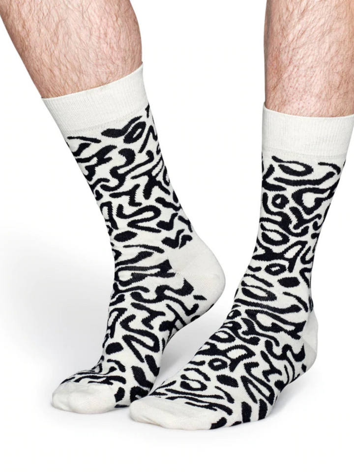 4-pack Svart Vit Happy Socks presentförpackning för honom