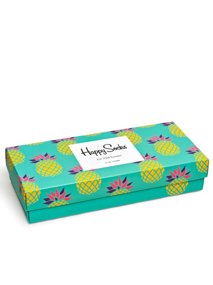 4-pack Happy Socks presentförpackning med fruktmotiv