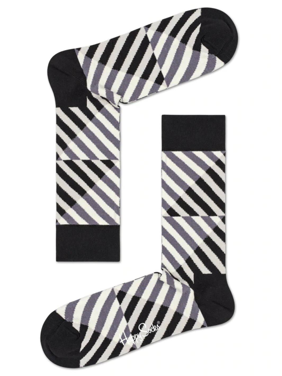 Svart och vit Happy Socks presentförpackning för honom