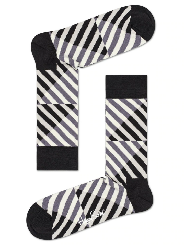 Svart och vit Happy Socks presentförpackning för honom