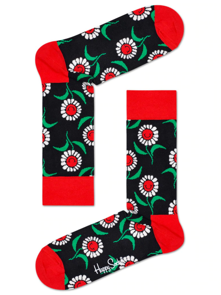 Röda blommiga Happy Socks för honom och henne