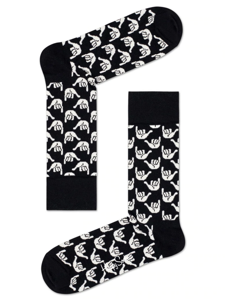 Svart och vit Happy Socks presentförpackning för honom
