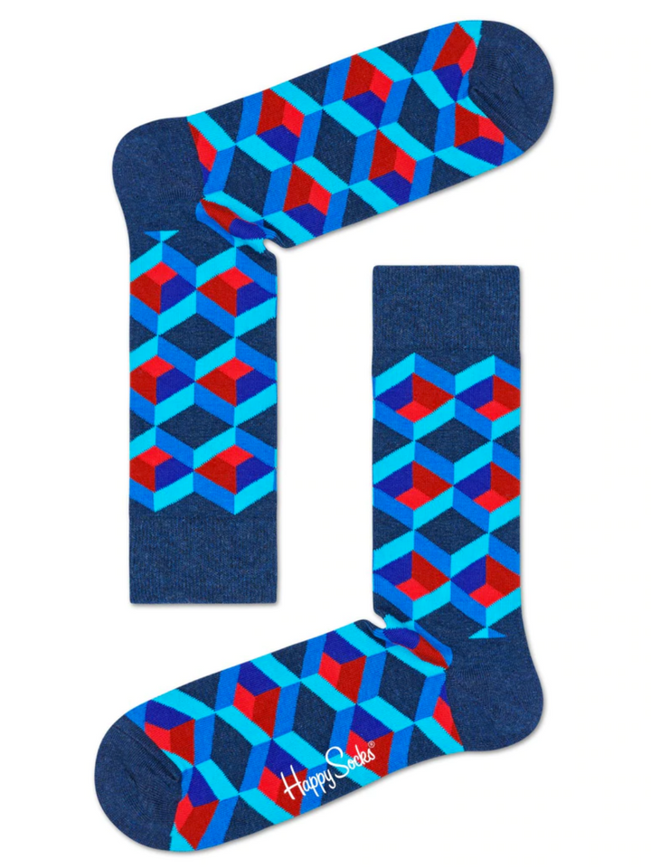 Blå Happy Socks 4-pack nautisk presentförpackning för honom och henne