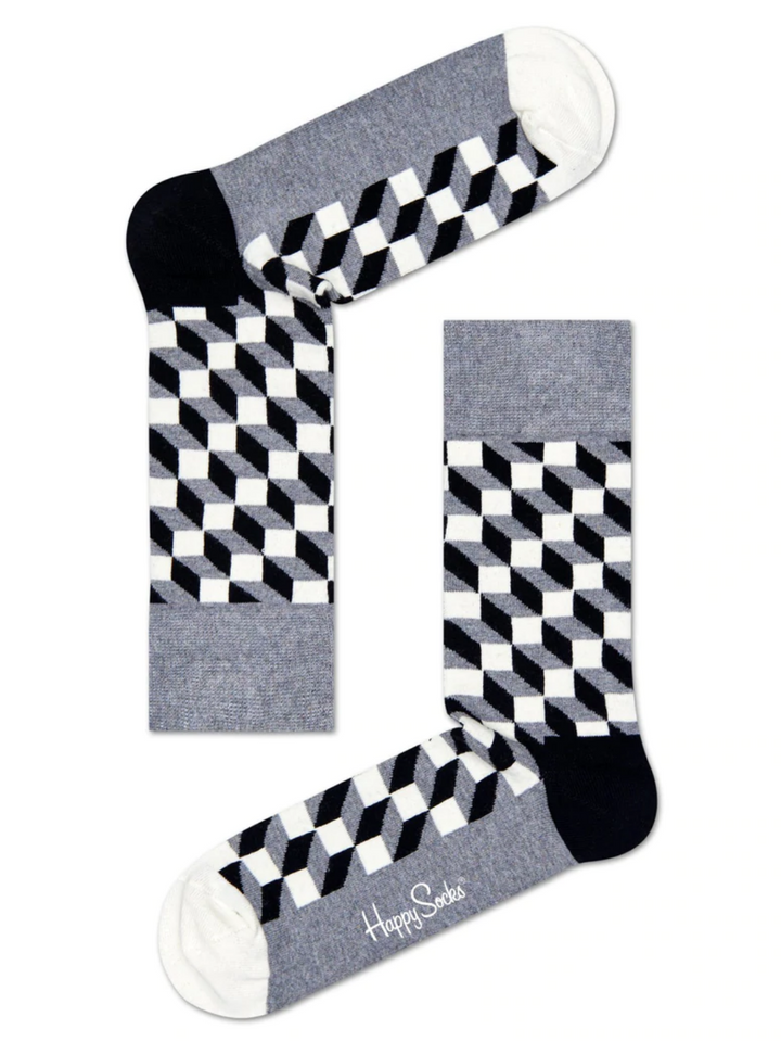 Svart och vit Happy Socks presentförpackning för honom