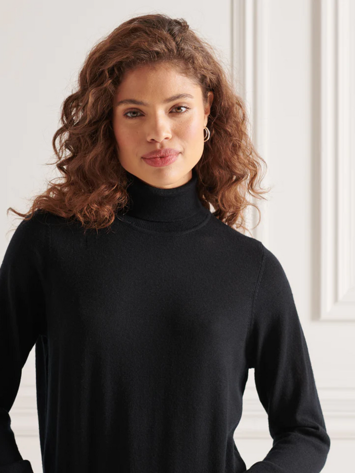 Svart Superdry Merino Turtleneck dam