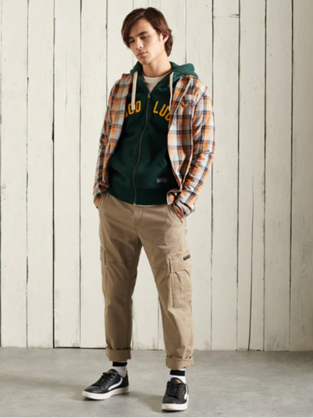 Orange rutig Superdry Lumberjack Shirt