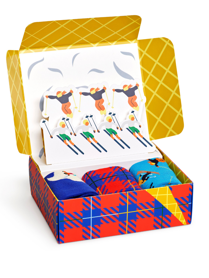 3-pack Happy Socks Skis Presentförpackning