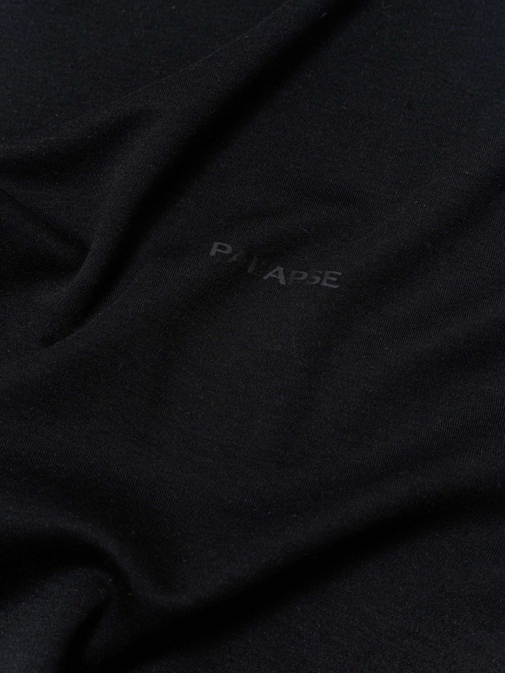 Svart långärmad Palapse Lyocell T-shirt för män