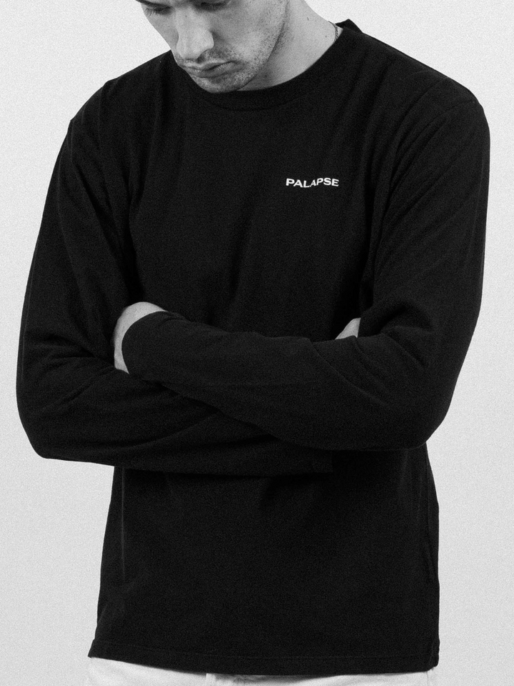 Svart långärmad Palapse T-shirt Män i normal passform