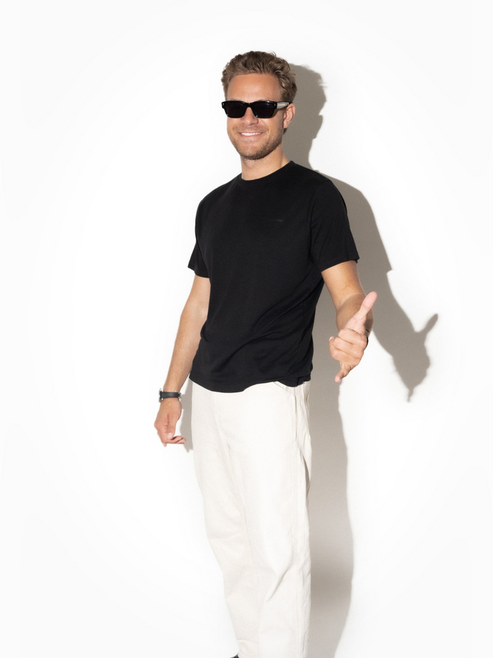 Svart Palapse Lyocell T-shirt herr