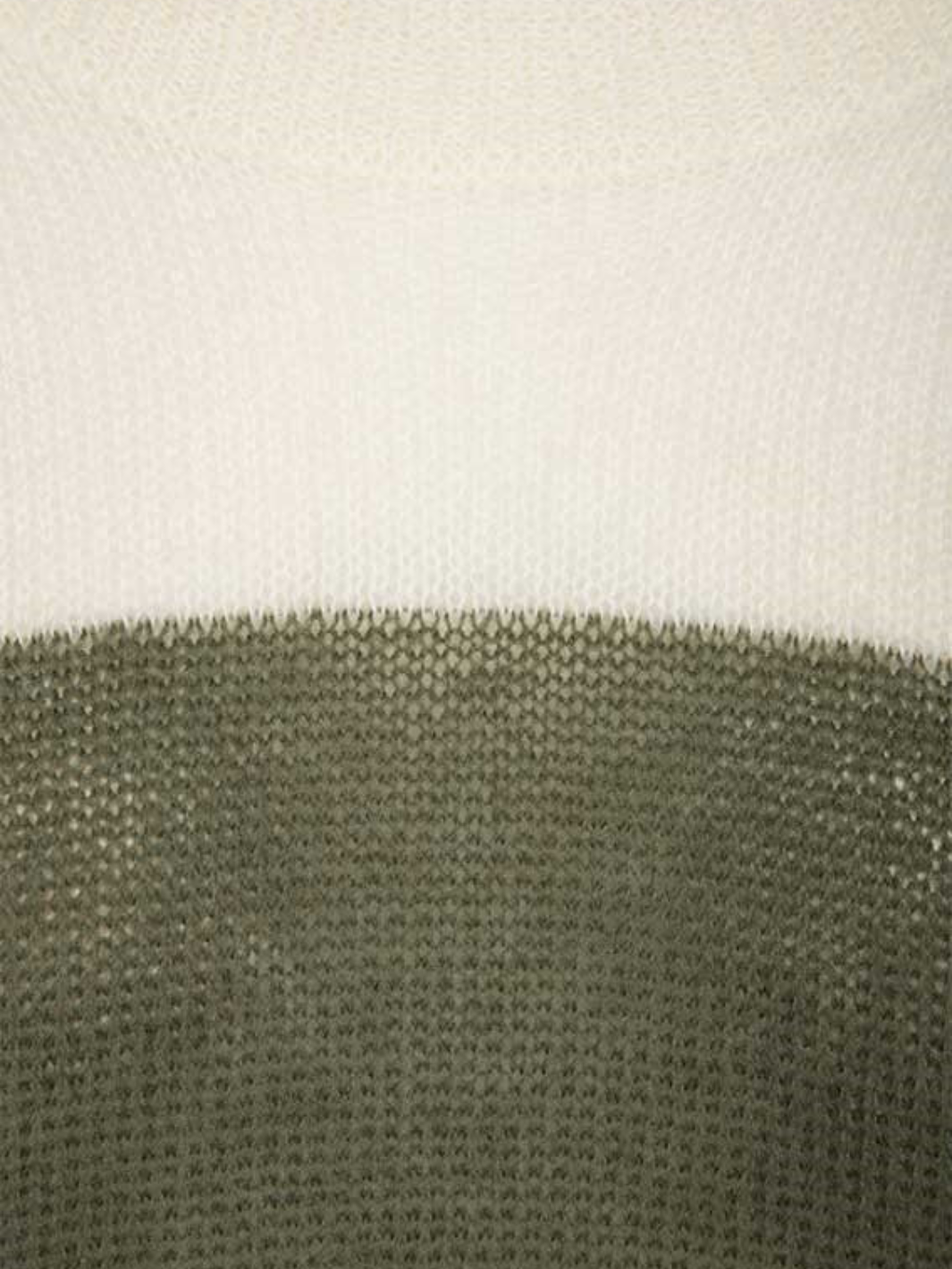 Tvåfärgad Moonbeam Mohair stickad i Army - Sand