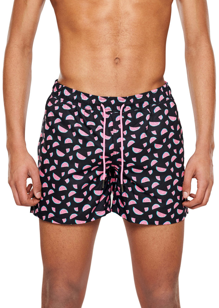 Svarta Happy Socks simshorts med vattenmeloner