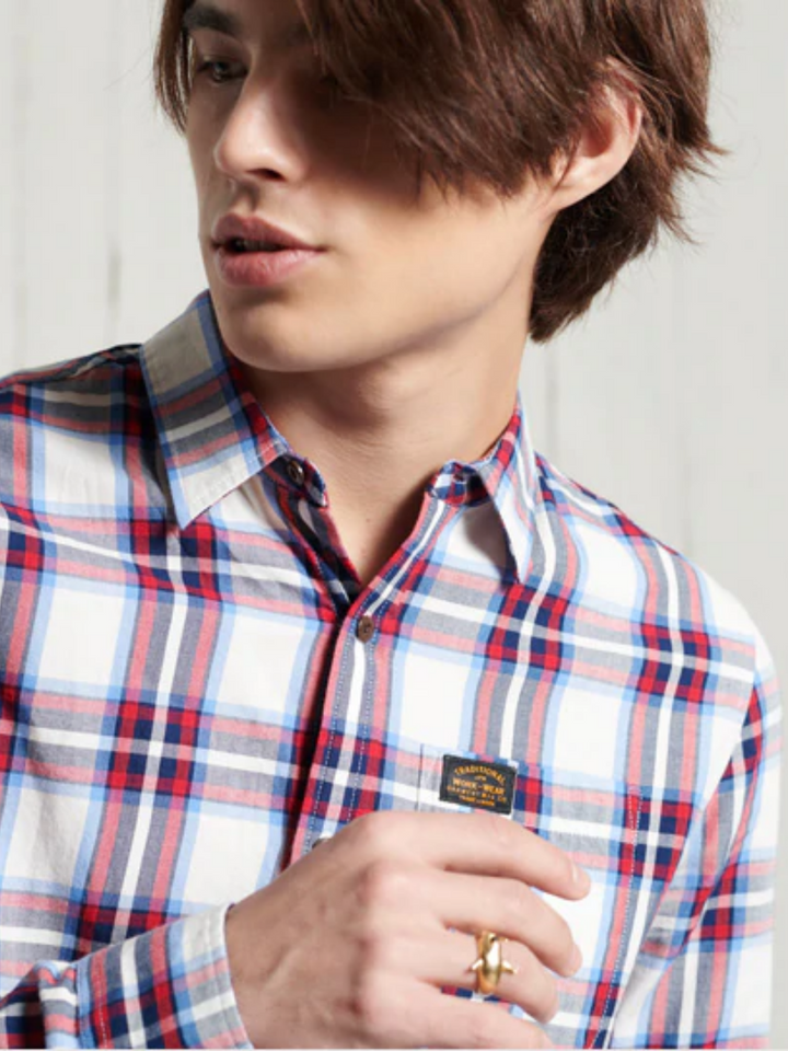 Röd Superdry Workwear-skjorta