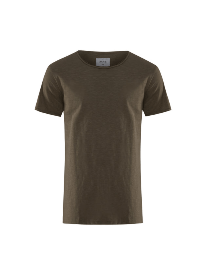 Armygrøn W.A.S Vegas T-shirt i Råt Look S WeAreScandinavian