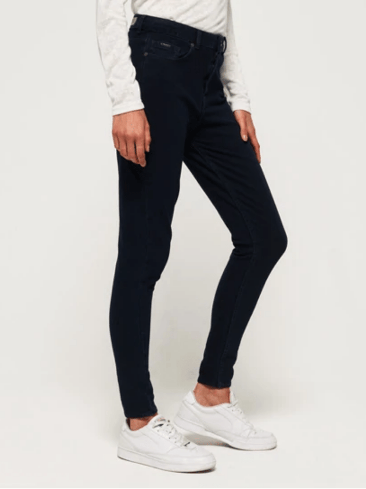 Blå/Sort Slim fit Superdry Dame Jeans 24 Superdry