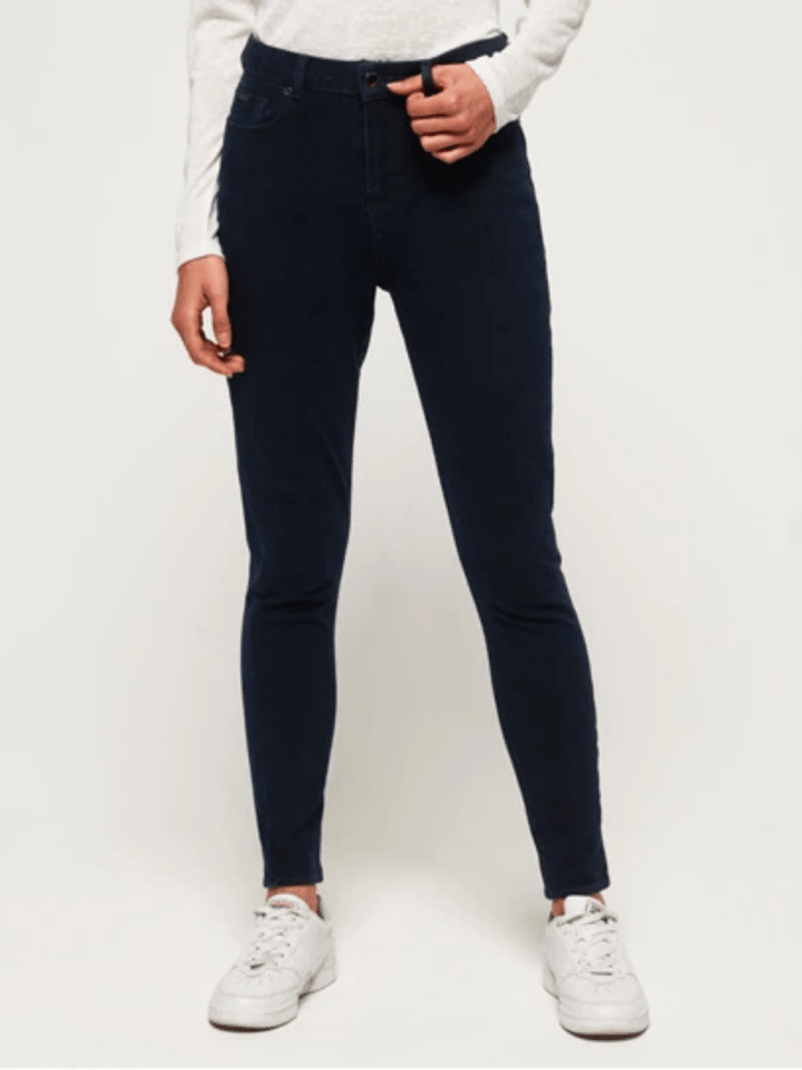 Blå/Sort Slim fit Superdry Dame Jeans 24 Superdry