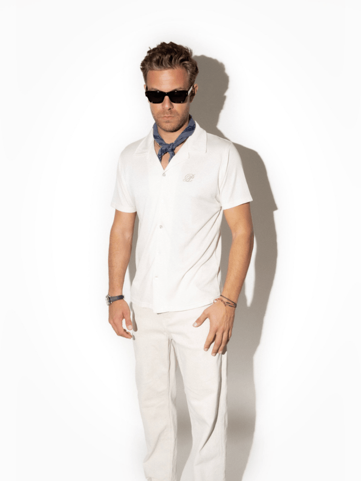 Creme Palapse Camp Collar Herre Skjorte XS Palapse