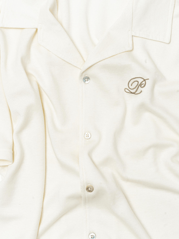 Creme Palapse Camp Collar Herre Skjorte XS Palapse