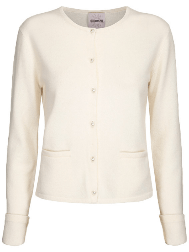 Cremefarvet Månestråle Vilja Cashmere Cardigan 0 Månestråle