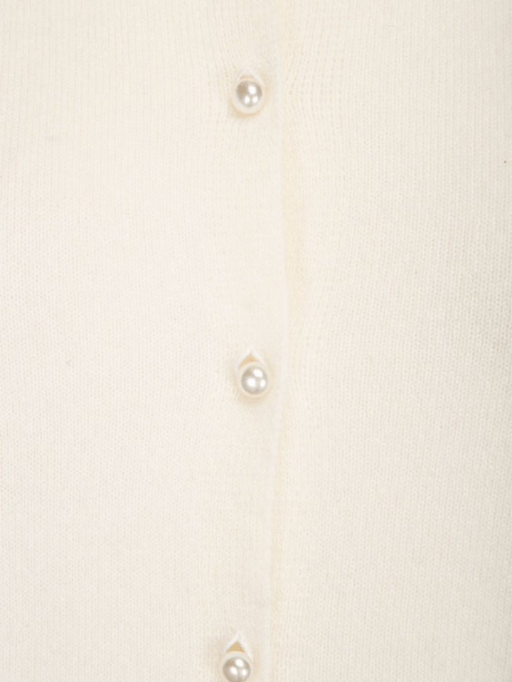 Cremefarvet Månestråle Vilja Cashmere Cardigan 0 Månestråle