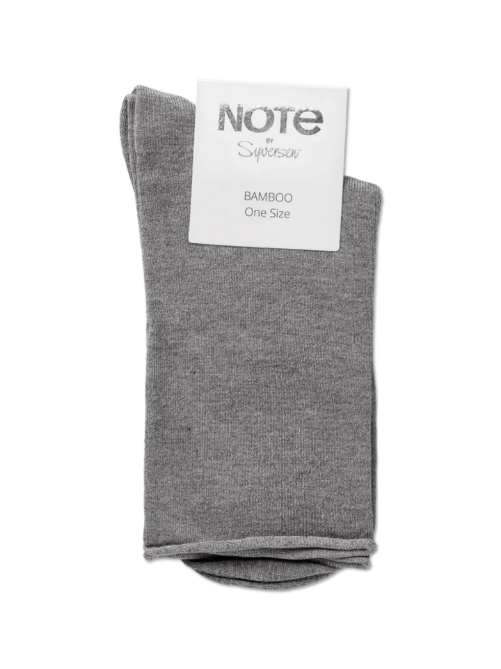 Grå Note Dame Roll Down Strømpe One Size ( 36 - 41 ) Note