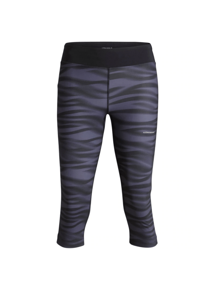 Grå - Sort 3/4 Björn Borg Løbe Tights XS Björn Borg