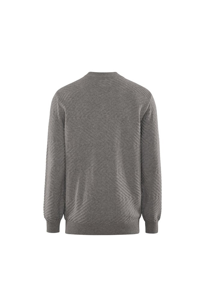 Grå Strikket W.A.S Boston Herre Cardigan S WeAreScandinavian