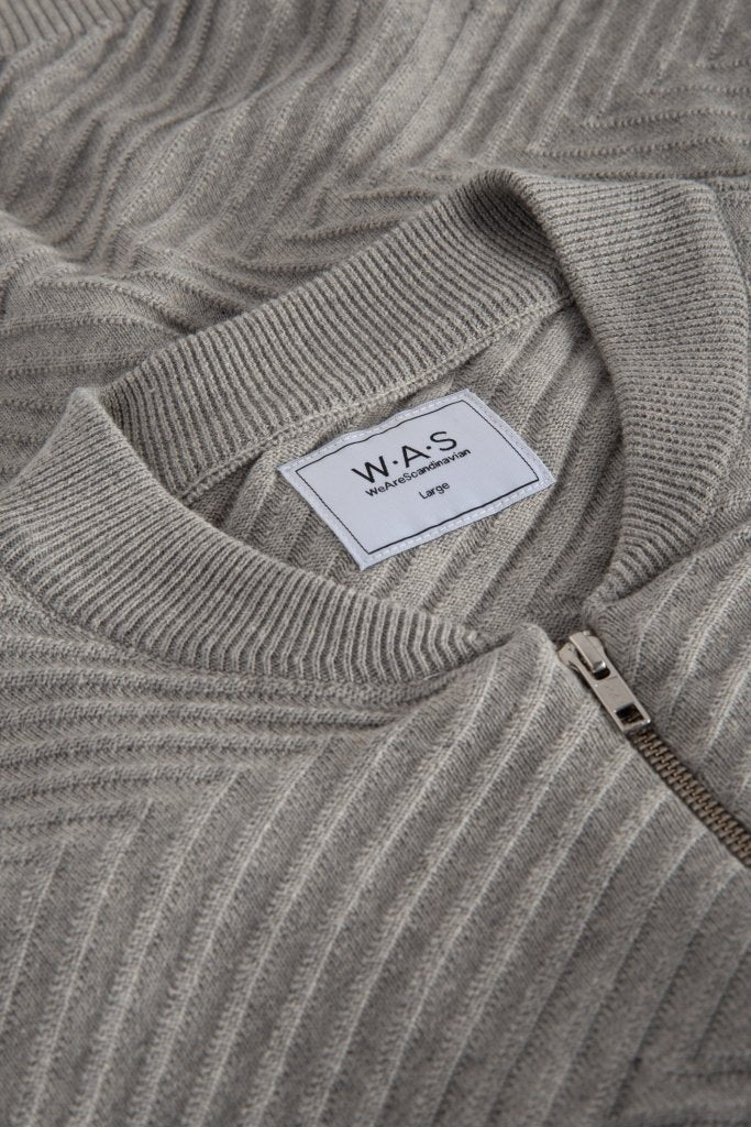 Grå Strikket W.A.S Boston Herre Cardigan S WeAreScandinavian