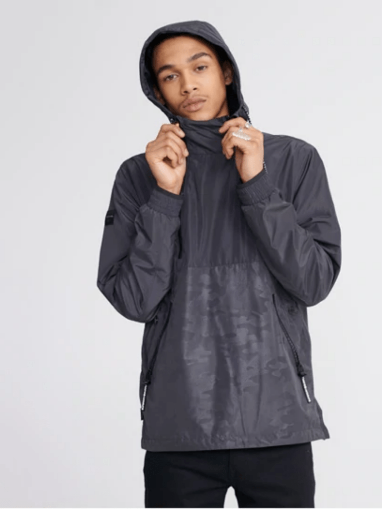 Grå Superdry Anorak med Camo S Superdry