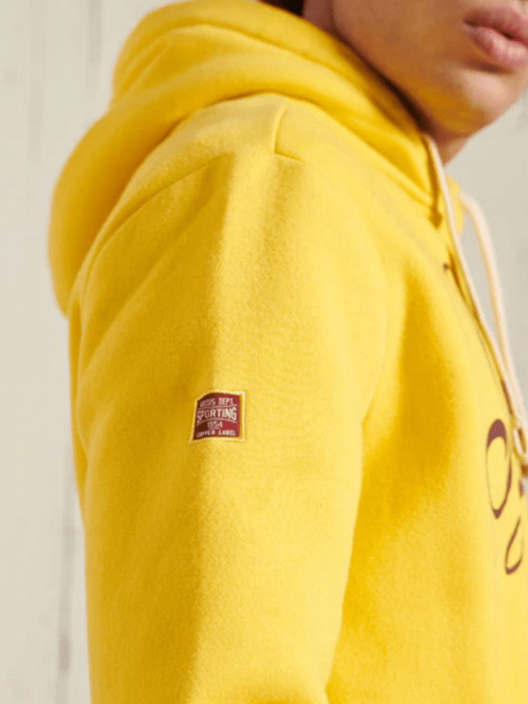 Gul Superdry Collegiate Graphic Herre Hoodie S Superdry