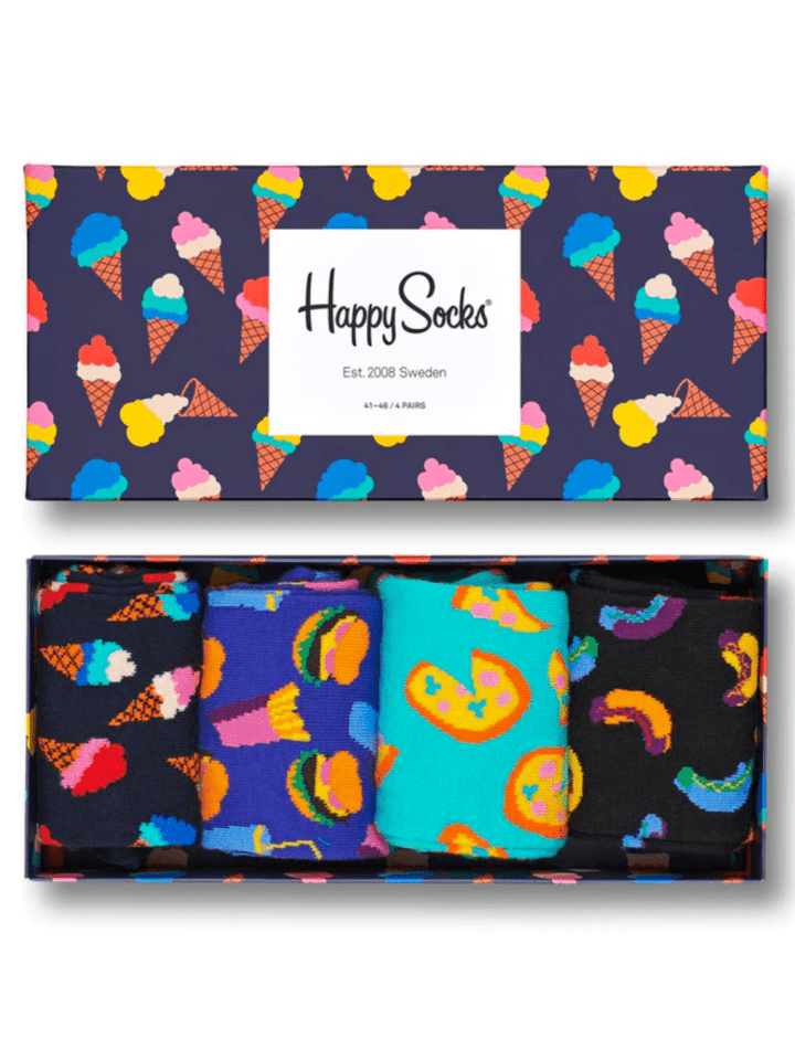 Happy Socks Junk Food Gaveæske Til Ham & Hende 36 - 40 Happy Socks