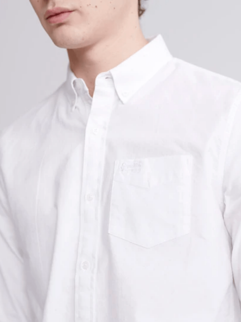 Hvid Klassisk Superdry Oxford Skjorte S Superdry