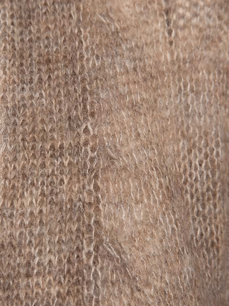 Lang Brun Månestråle Cardigan i Mohair 1 Månestråle