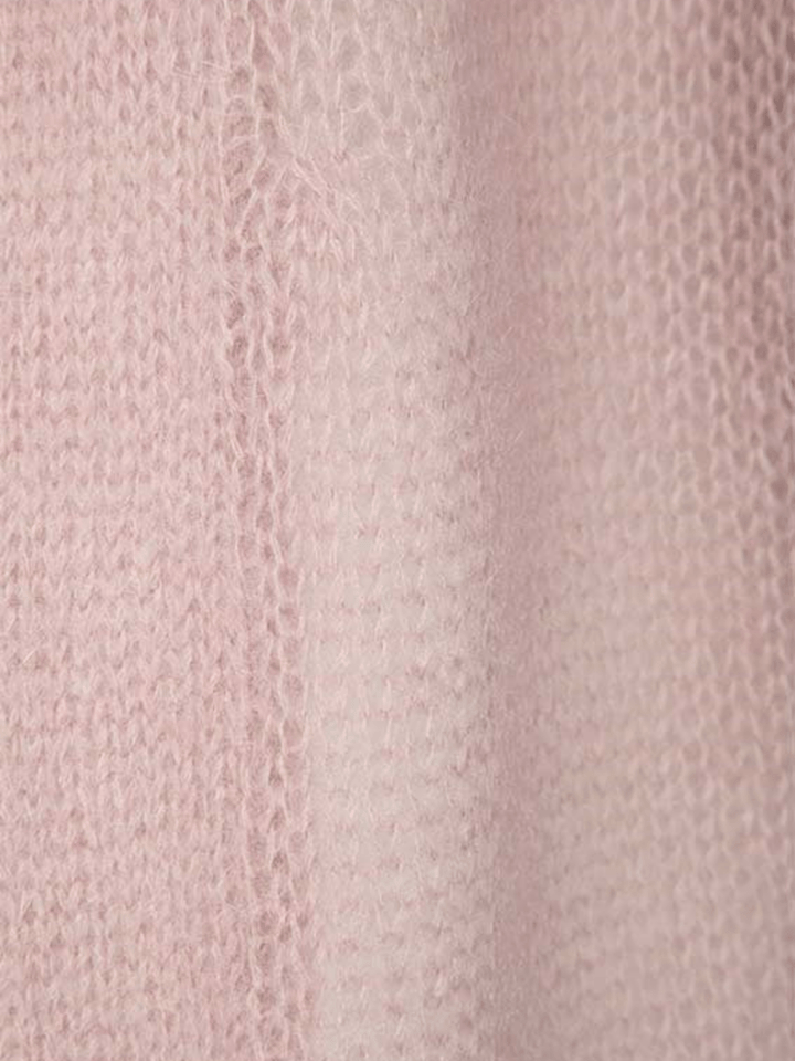 Lang Rosa Månestråle Cardigan i Mohair 1 Månestråle