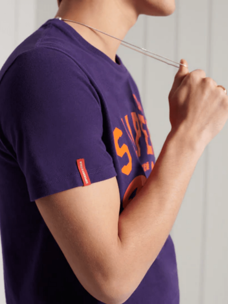 Lilla Superdry Collegiate Graphic Herre T-Shirt M Superdry