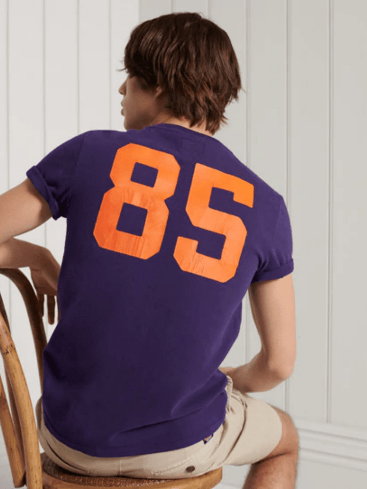 Lilla Superdry Collegiate Graphic Herre T-Shirt M Superdry