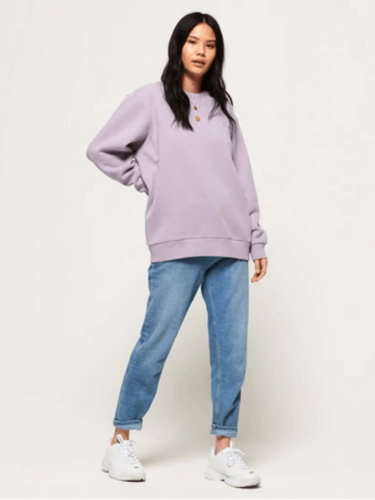 Lys Lilla Superdry Dame Crew Swetshirt M/12/40 Superdry