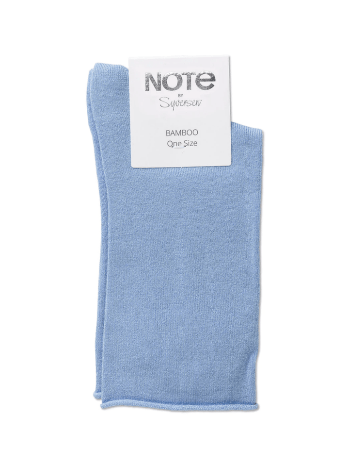 Lyseblå Note Dame Roll Down Strømpe One Size ( 36 - 41 ) Note