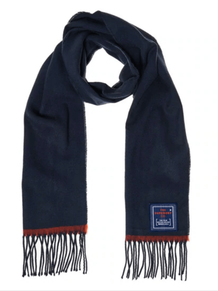 Mørkeblå Superdry Herre Halstørklæde One Size Superdry