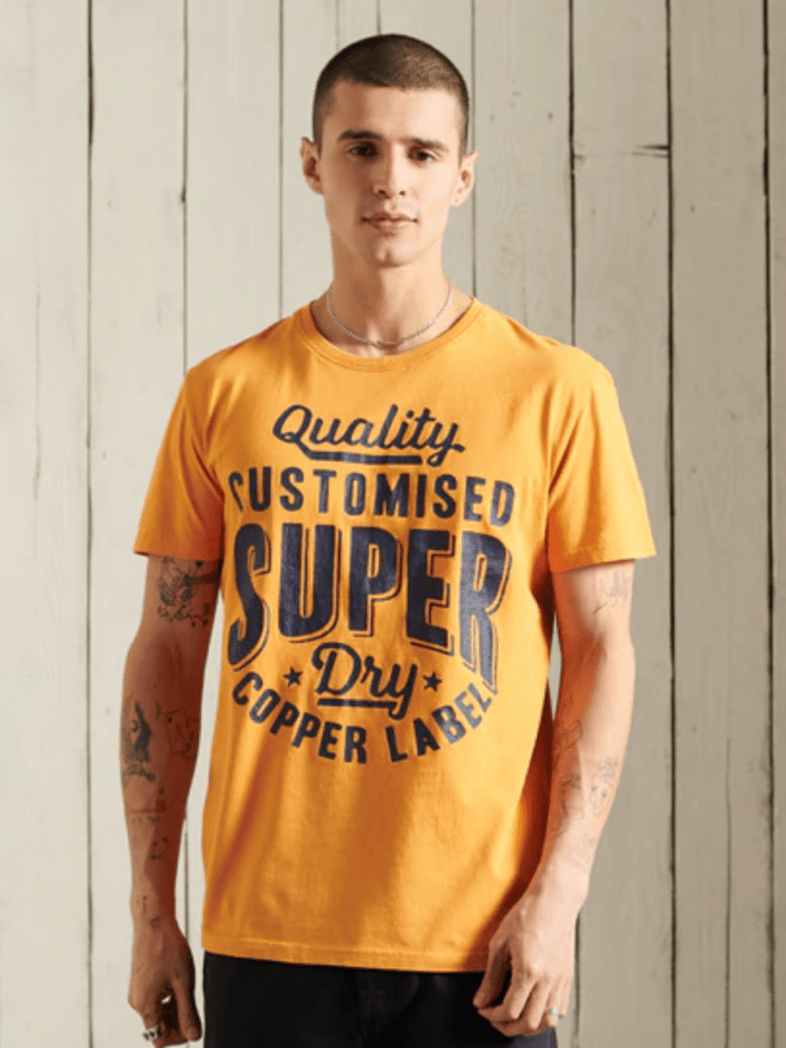 Orange Superdry Workwear Graphic T-Shirt S Superdry