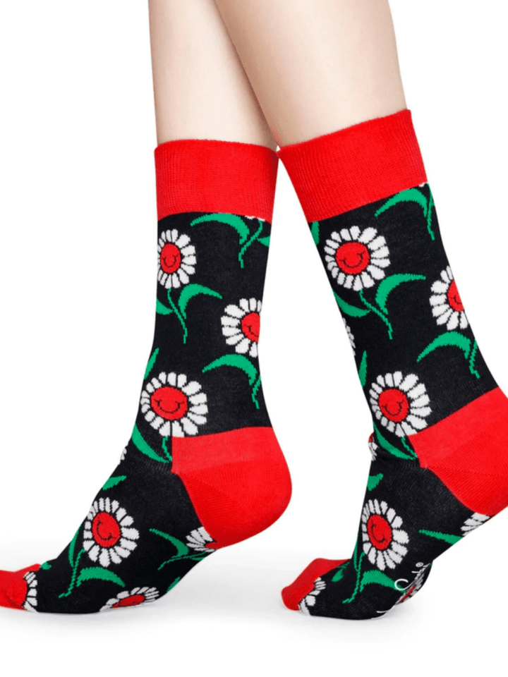 Rød Blomstret Happy Socks Til Ham & Hende 36 - 40 Happy Socks