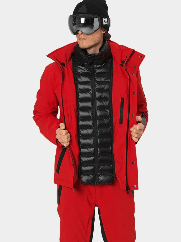 Rød SOS Mens Cooper Jacket 50 SOS Black Snow