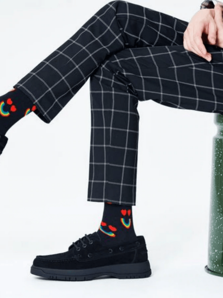 Sort Happy Socks Hjerte Strømpe Til Ham & Hende 36 - 40 Happy Socks