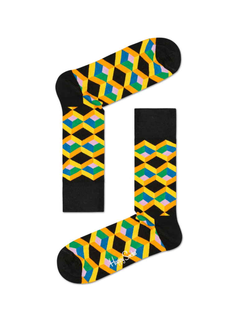Sort Happy Socks Optic Square Sock Til Hende 36 - 40 Happy Socks